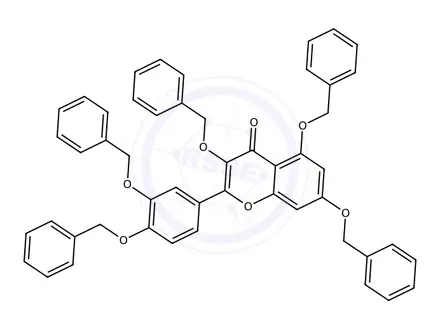 Chemical structure of 3,5,7-Tris(benzyloxy)-2-(3,4-bis(benzyloxy)phenyl)-4H-chromen-4-one