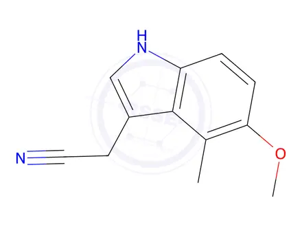 Chemical structure of 2-(5-Methoxy-4-methyl-1H-indol-3-yl)acetonitrile