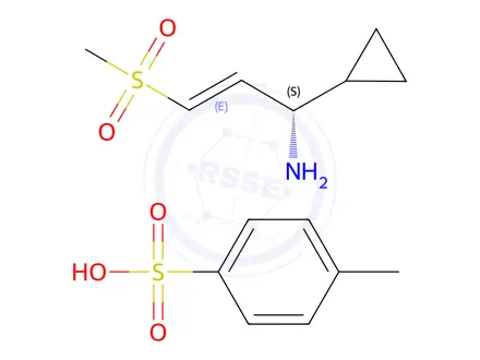 Chemical structure of [(E,1S)-1-Cyclopropyl-3-methylsulfonylallyl]amine-4-methylbenzenesulfonic acid