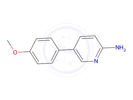 Chemical structure of 5-(4-Methoxyphenyl)-2-pyridinamine