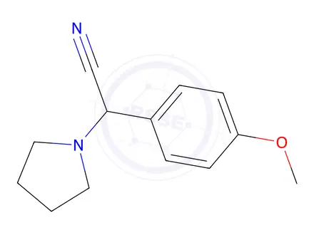 Chemical structure of 2-(4-Methoxyphenyl)-2-pyrrolidin-1-yl-acetonitrile