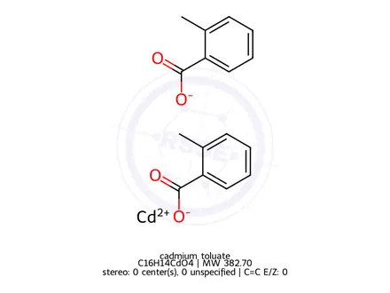 Chemical structure of cadmium toluate