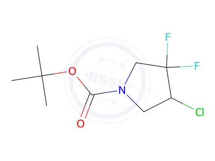 Chemical structure of tert-Butyl 4-chloro-3,3-difluoropyrrolidine-1-carboxylate