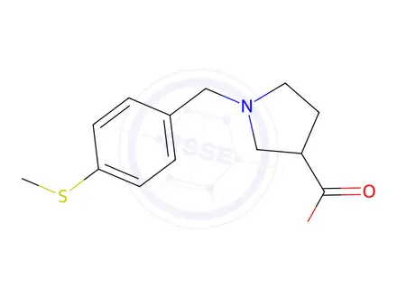 Chemical structure of 1-(4-(Methylthio)benzyl)pyrrolidine-3-carboxylic Acid