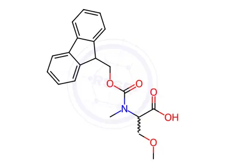 Chemical structure of Serine, N-[(9H-fluoren-9-ylmethoxy)carbonyl]-N,O-dimethyl-