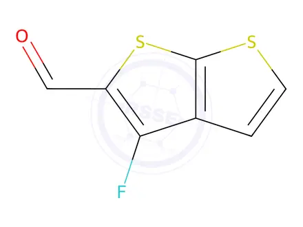 Chemical structure of 4-fluorothieno[2,3-b]thiophene-5-carbaldehyde