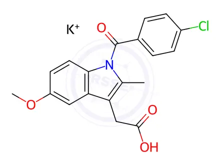 Chemical structure of Acemetacin EP Impurity B Potassium Salt