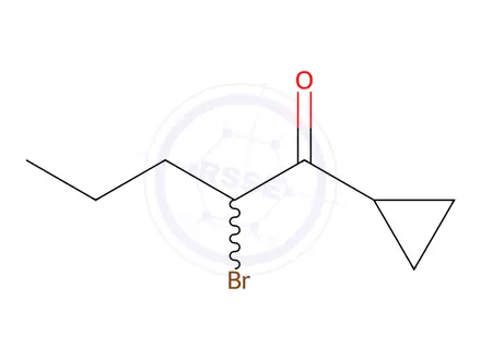 Chemical structure of 1-Pentanone, 2-bromo-1-cyclopropyl-(9CI)