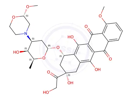 Chemical structure of Nemorubicina