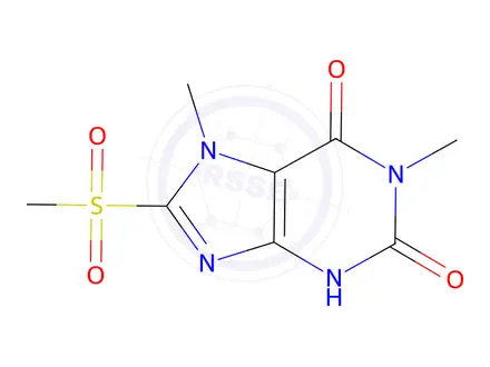 Chemical structure of 1,7-Dimethyl-8-(methylsulfonyl)-1H-purine-2,6(3H,7H)-dione