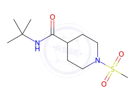Chemical structure of n-(Tert-butyl)-1-(methylsulfonyl)piperidine-4-carboxamide
