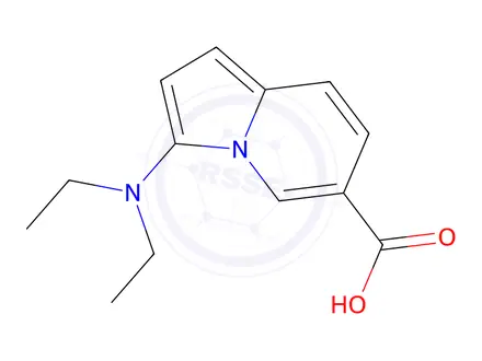 Chemical structure of 3-(Diethylamino)indolizine-6-carboxylic acid