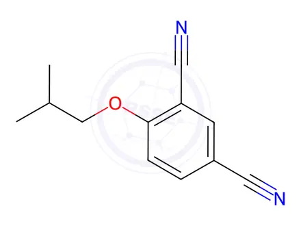 Chemical structure of Febuxostat Dicyano Impurity