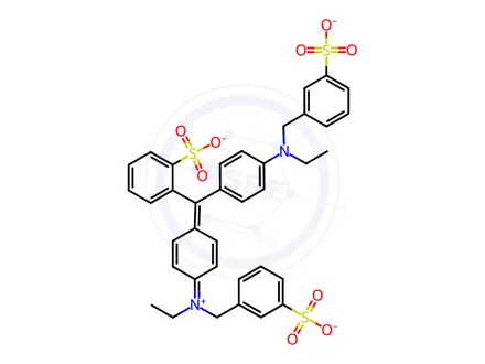 Chemical structure of Food Blue 2 (C.I.42090)