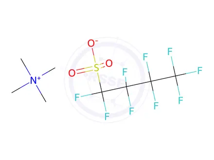 Chemical structure of Perfluorobutanesulfonic acid tetramethylammonium salt (PFBS-N(CH3)4)
