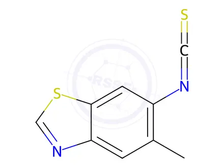 Chemical structure of Benzothiazole, 6-isothiocyanato-5-methyl-(9CI)