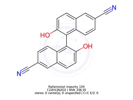 Chemical structure of Nafamostat Impurity 134