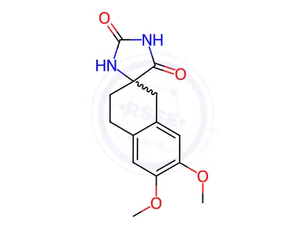 Chemical structure of 2-spirohydantoin-6,7-dimethoxytetrahydronaphthalene