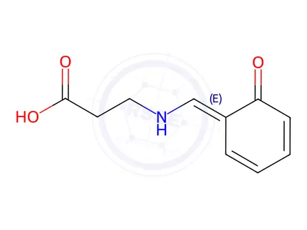 Chemical structure of salicylidene-beta-alanine