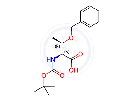Chemical structure of Boc-O-benzyl-L-threonine