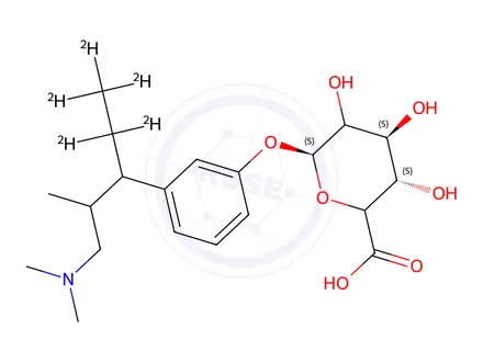 Chemical structure of Tapentadol-d5 O-β-D-Glucuronide