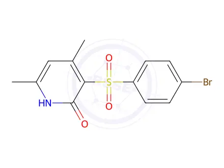 Chemical structure of 3-((4-Bromophenyl)sulfonyl)-4,6-dimethylpyridin-2(1h)-one