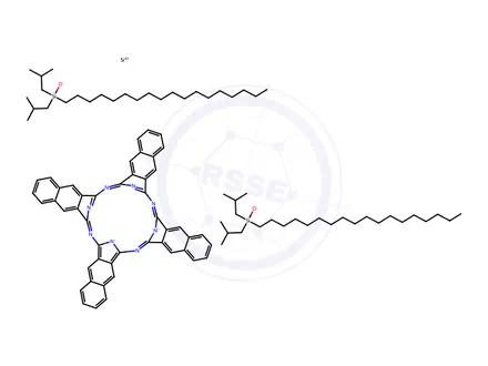 Chemical structure of bis(di-isobutyloctadecylsiloxy)silicon 2,3-naphthalocyanine