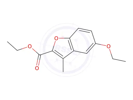 Chemical structure of 5-Ethoxy-3-methyl-benzofuran-2-carboxylic acid ethyl ester