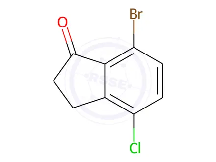 Chemical structure of 7-Bromo-4-chloro-indan-1-one
