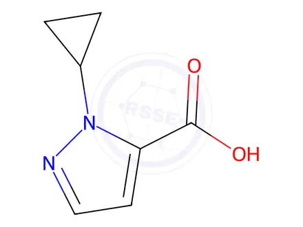 Chemical structure of 1-cyclopropyl-1H-pyrazole-5-carboxylic acid