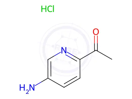 Chemical structure of Ethanone, 1-(5-amino-2-pyridinyl)-, hydrochloride (1:1)