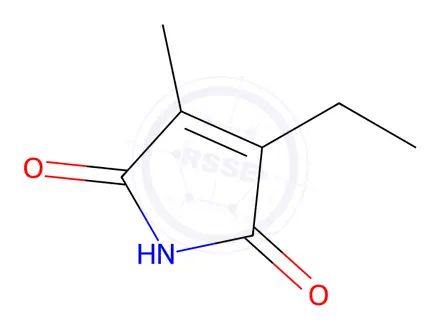 Chemical structure of 3-ethyl-4-methyl-pyrrole-2,5-dione