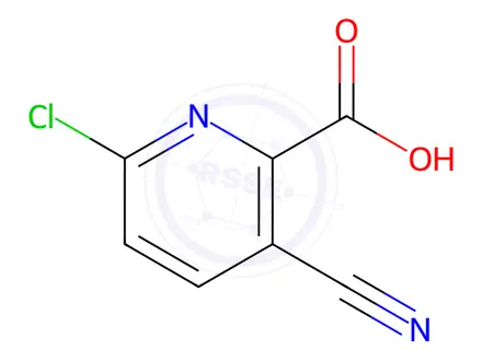 Chemical structure of 6-Chloro-3-cyanopicolinic acid