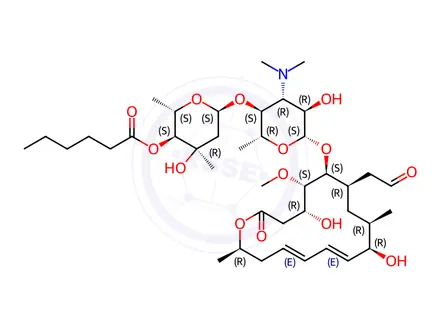 Chemical structure of Leucomycin A13