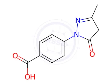 Chemical structure of 4-(3-Methyl-5-Oxo-2-Pyrazolin-1-Yl)Benzoic Acid