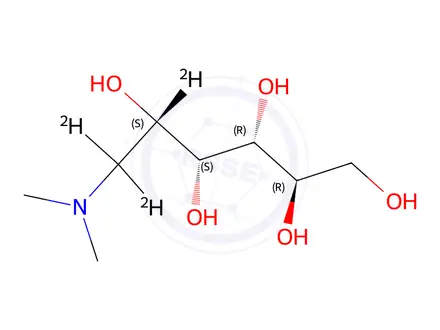 Chemical structure of N,N-Dimethyl-D-glucamine-d3
