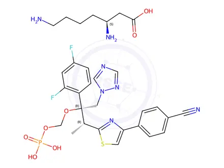 Chemical structure of Fosravuconazole L-Lysine Ethanolate