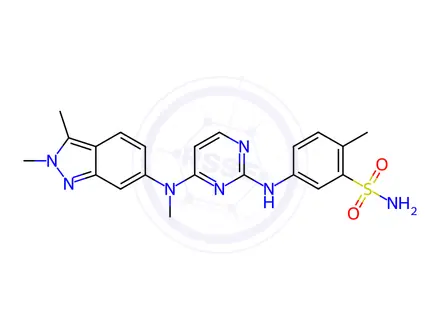 Chemical structure of Pazopanib