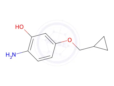Chemical structure of 2-Amino-5-(cyclopropylmethoxy)phenol
