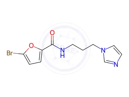 Chemical structure of n-(3-(1h-Imidazol-1-yl)propyl)-5-bromofuran-2-carboxamide