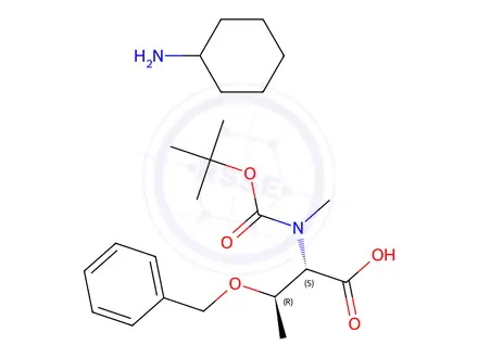 Chemical structure of Boc-N-Me-Thr(Bzl)-OH·CHA