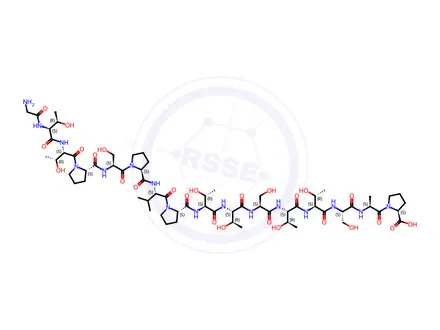 Chemical structure of Glycyl-L-threonyl-L-threonyl-L-prolyl-L-seryl-L-prolyl-L-valyl-L-prolyl-L-threonyl-L-threonyl-L-seryl-L-threonyl-L-threonyl-L-seryl-L-alanyl-L-proline