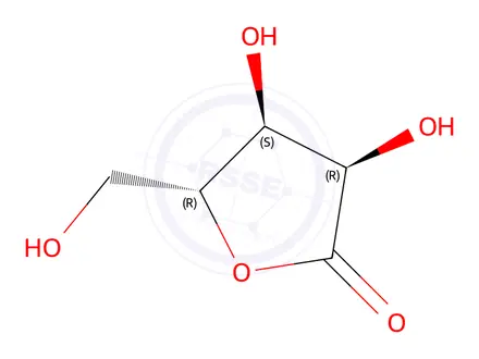 Chemical structure of RIBONIC ACID-Gamma-LACTONE, D-(+)-
