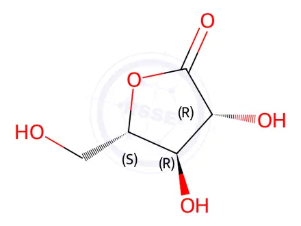 Chemical structure of L-arabinono-1,4-lactone