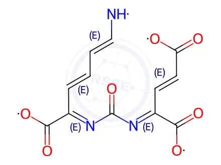 Chemical structure of Glutamic acid, N-[[(5-amino-1-carboxypentyl)amino]carbonyl]-
