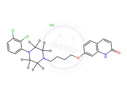 Chemical structure of Dehydro Aripiprazole-d8 Hydrochloride