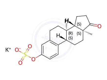Chemical structure of Estrone 3-sulfate Potassium Salt