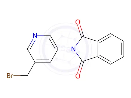 Chemical structure of 2-(5-(Bromomethyl)pyridin-3-yl)isoindoline-1,3-dione