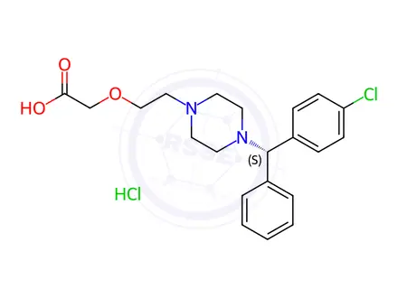 Chemical structure of (S)-Cetirizine Hydrochloride