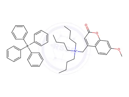Chemical structure of N-[4-METHYL-7-METHOXYCOUMARIN]-N,N,N-TRIBUTYLAMMONIUM TETRAPHENYLBORATE